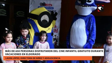 Más de 650 personas disfrutaron del cine infantil gratuito durante las vacaciones en Eldorado