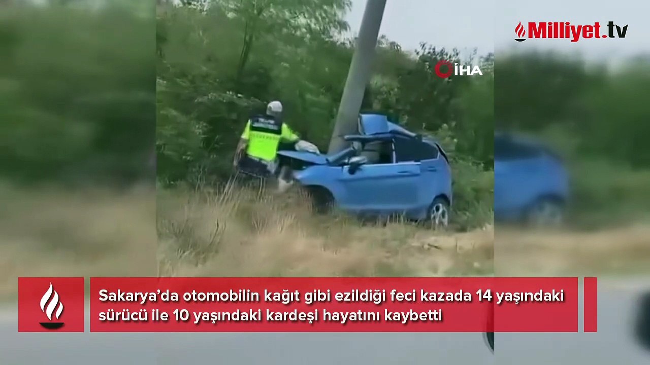 Sakarya’da feci kaza! 14 yaşındaki çocuğun kullandığı araç beton direğe çarptı: İki kardeş hayatını kaybetti
