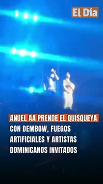 Anuel AA prende el Quisqueya con dembow, fuegos artificiales y artistas dominicanos invitados
