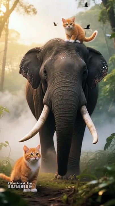 Kucing naik gajah