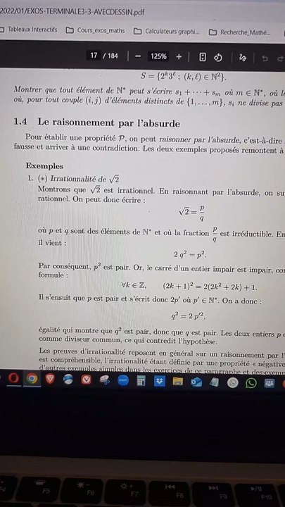 Poly LLG Exos 17 à 21 p.18 sur le raisonnement par l'absurde.On parle de beaucoup de propriétés sur l'irrationnalité de certains nombres.#raisonnement #absurde #logique