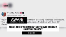 Trade: Trump threatens tariffs over Canada’s Palestine support