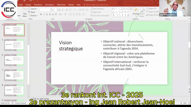 3e Rankont intègenerasyonel de Inisyativ Sitwayen pou Chanjman sou èpot intenasyonal (hub rejional nan Karaib la): 2e prezantasyon avek Eng Jean Robert Jean-Noel: ICC 2025