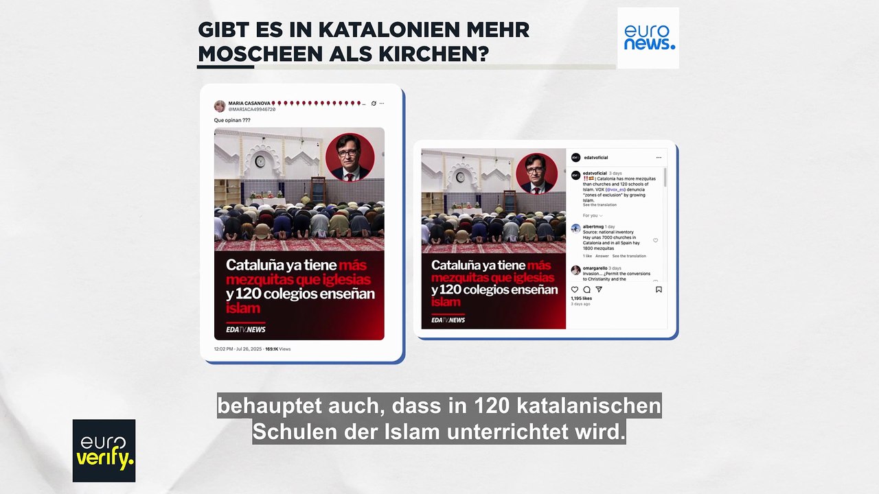 Gibt es in katalonien mehr moscheen als kirchen?