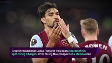 Breaking News - Paqueta cleared of spot fixing