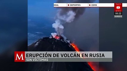 Volcán en Rusia entra en erupción y genera alerta en comunidades cercanas