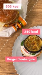 Comparatif des Calories : Cheeseburger McDonald's vs Burger d'Aubergine 🌱