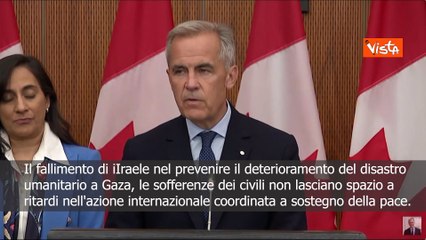 Medio Oriente, Carney (Canada): Soluzione due stati significa scegliere pace e non terrorismo