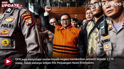 DPR Setuju Tom Lembong Diberi Abolisi dan Hasto Dapat Amnesti