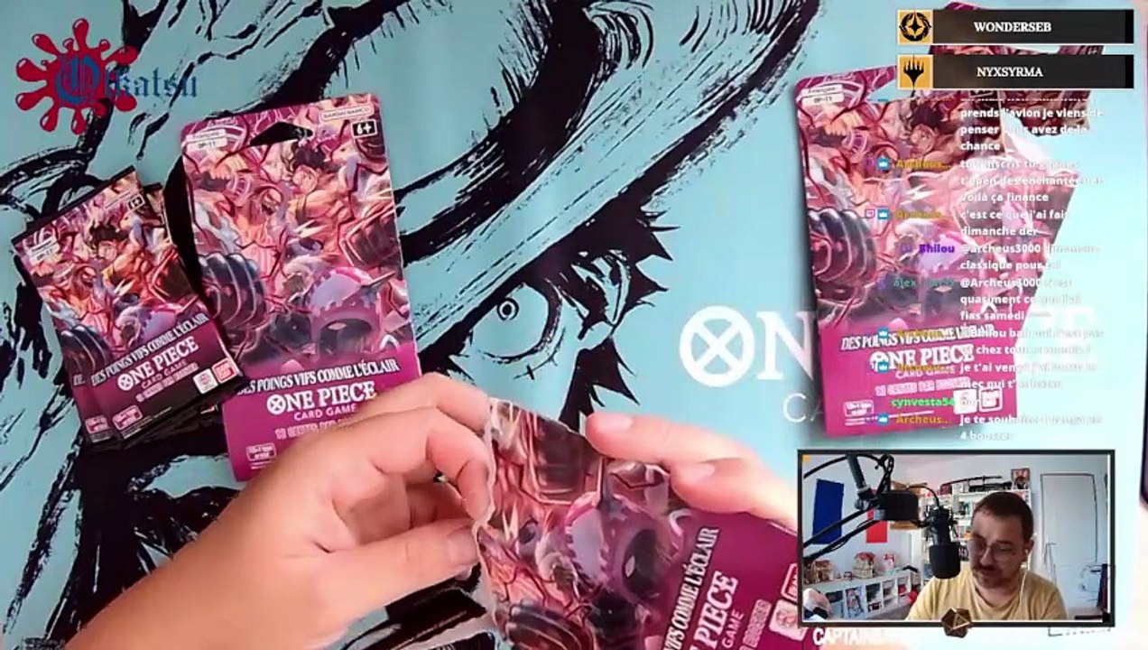 UntapUpkeepDrawFR ouverture 4 boosters One Piece Des poings vifs comme l'éclair