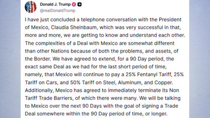 트럼프, 30% 관세 위협했던 멕시코에 25% 관세 90일 연장 / YTN