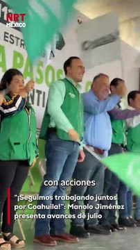 El gobernador Manolo Jiménez presentó las obras y acciones realizadas en julio en distintos municipios del estado.