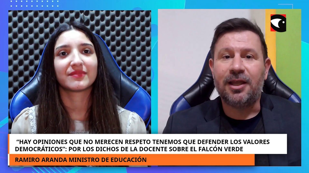 El ministro Ramiro Aranda repudió las declaraciones de la docente sobre el Falcon verde
