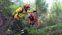 La cabeza del incendio en Las Hurdes (Cáceres) se mantiene 