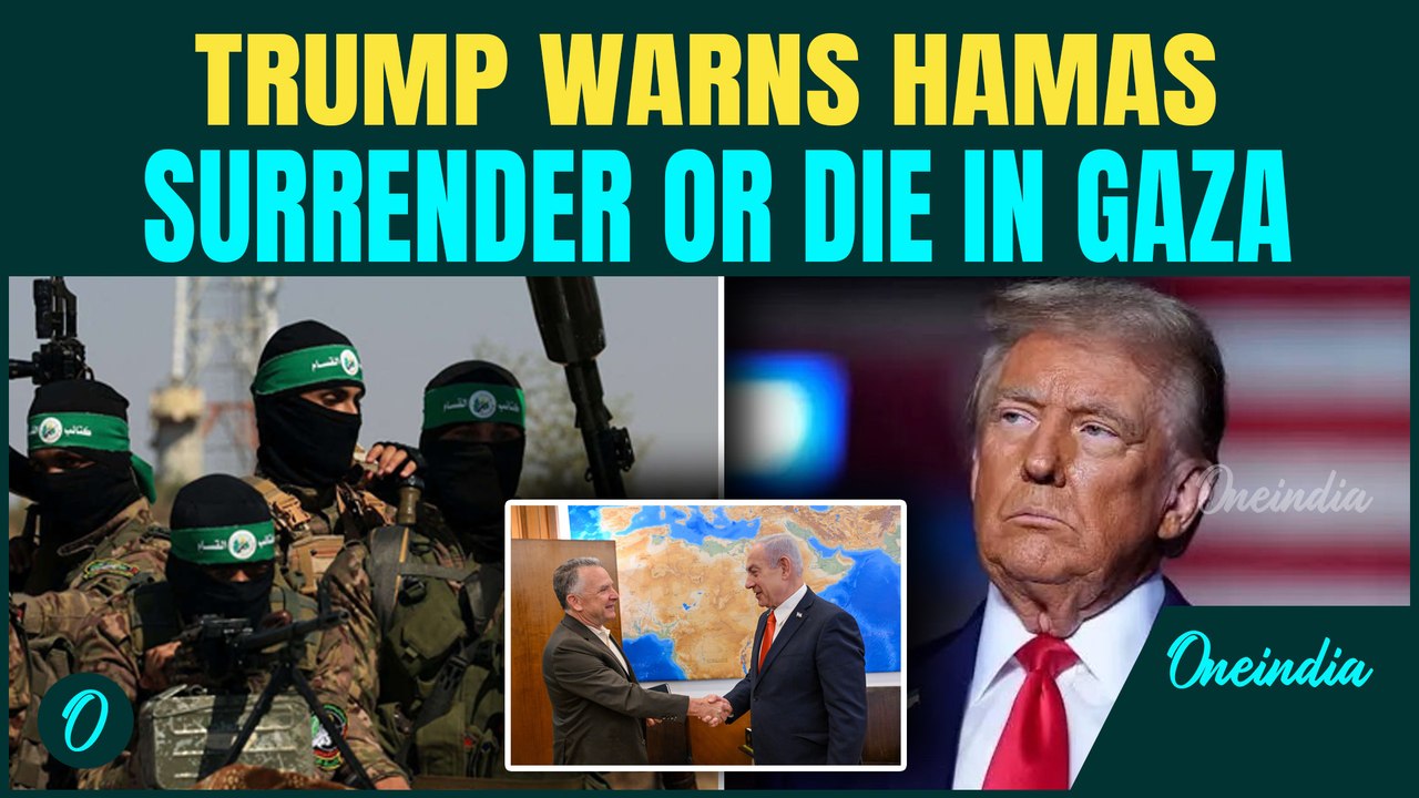 Trump Demands Hamas SURRENDER & Release Hostages for Ceasefire in Gaza as Witkoff meets Netanyahu