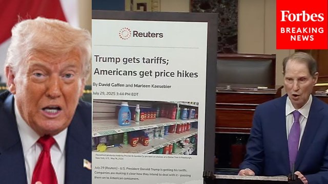 Ron Wyden Lambasts Trump Over His 'Endless Flip-Flops' On Tariffs