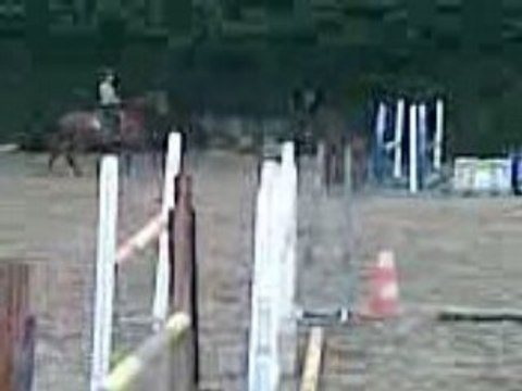 Mimi ma chérie avec Ok Man en mode saut entrainement