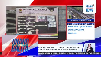 Mahigit P1M halaga ng umano'y shabu, nasabat sa mag-live-in partner at kanilang kasosyo umano | Unang Balita