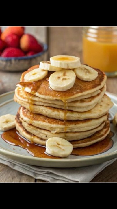 Vegan Banana Pancakes🥞 Fluffy, sweet, and totally plant-based, these Vegan Banana Pancakes are a perfect way to start your day! Naturally sweetened with ripe bananas and a hint of cinnamon! 🌱✨