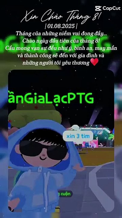 Tạm biệt tháng 7 xin chào tháng 8 năm 2025 nha