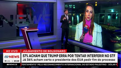 Pesquisa Datafolha: 57% acham que Trump está errado em interferir no STF