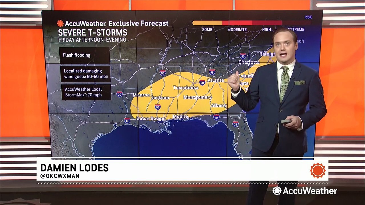 Stormy pattern to persist across the Southeast
