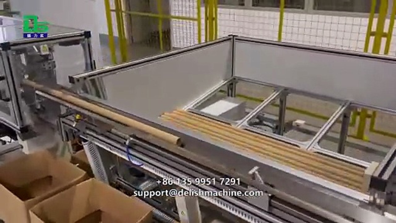 Delish paper tube cutting machine is used for automatic cutting of paper tubes