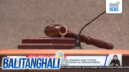 Draft resolution na layong linawin ang tugon ng Senado kaugnay sa SC decision sa impeachment complaint, iniikot sa Senado | Balitanghali