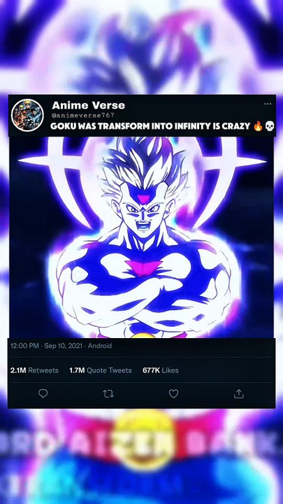 Goku Was Transform Into Infinity Is Crazy 🔥💀  #goku #foryoupage #foryou #anime #viral #grow #fyp