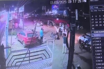 युवक की महिला और उसके पति ने बीच सड़क में पिटाई