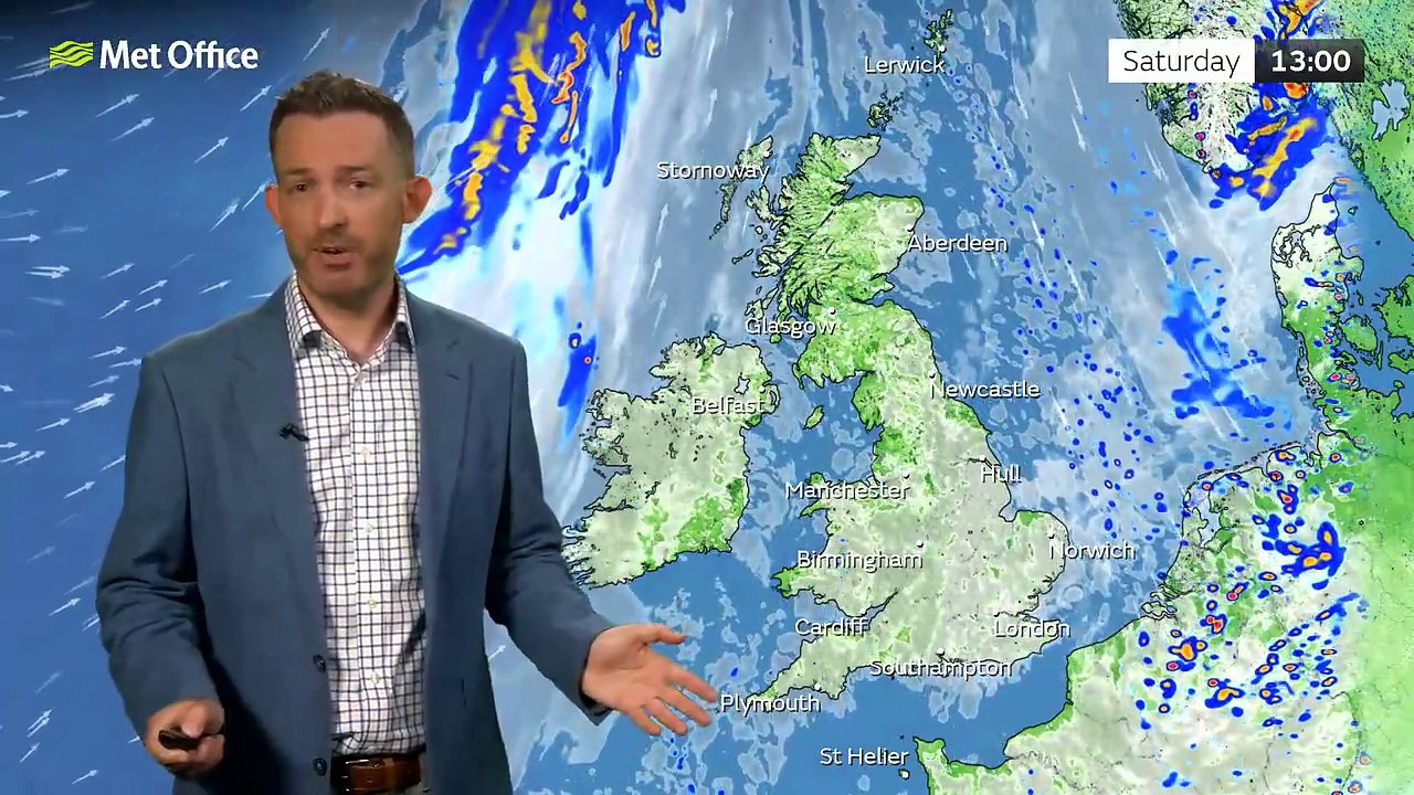 Met Office Saturday afternoon weather forecast 02/08/2025