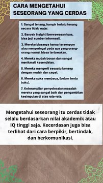 cara mengetahui seseorang yg cerdas #faktapsikologi
