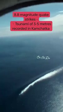 Tsunami waves hit Kamchatka Tsunami waves hit Kamchatka near Russia after a massive 8.8 magnitude earthquake shook off the coast #Russia #tsunami #earthquake #hottrend #trendingnow #contentcreator