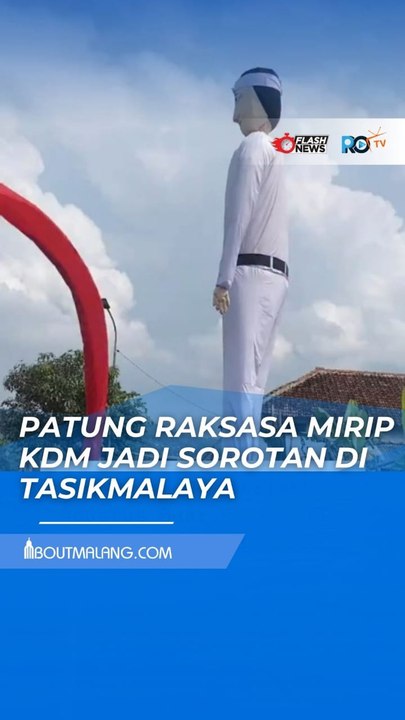 PATUNG RAKSASA MIRIP KANG DEDI MULYADI JADI SOROTAN DI TASIKMALAYA