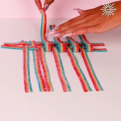 Delicious Sour Strips Ice Cream Roll-Up Recipe 🍦