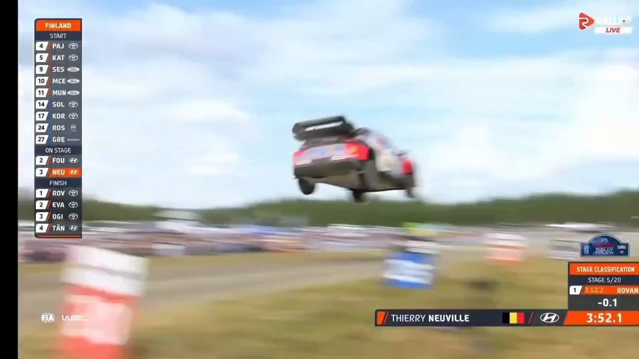 WRC Finland 2025 SS5 Neuville Fourmaux Massive Jump