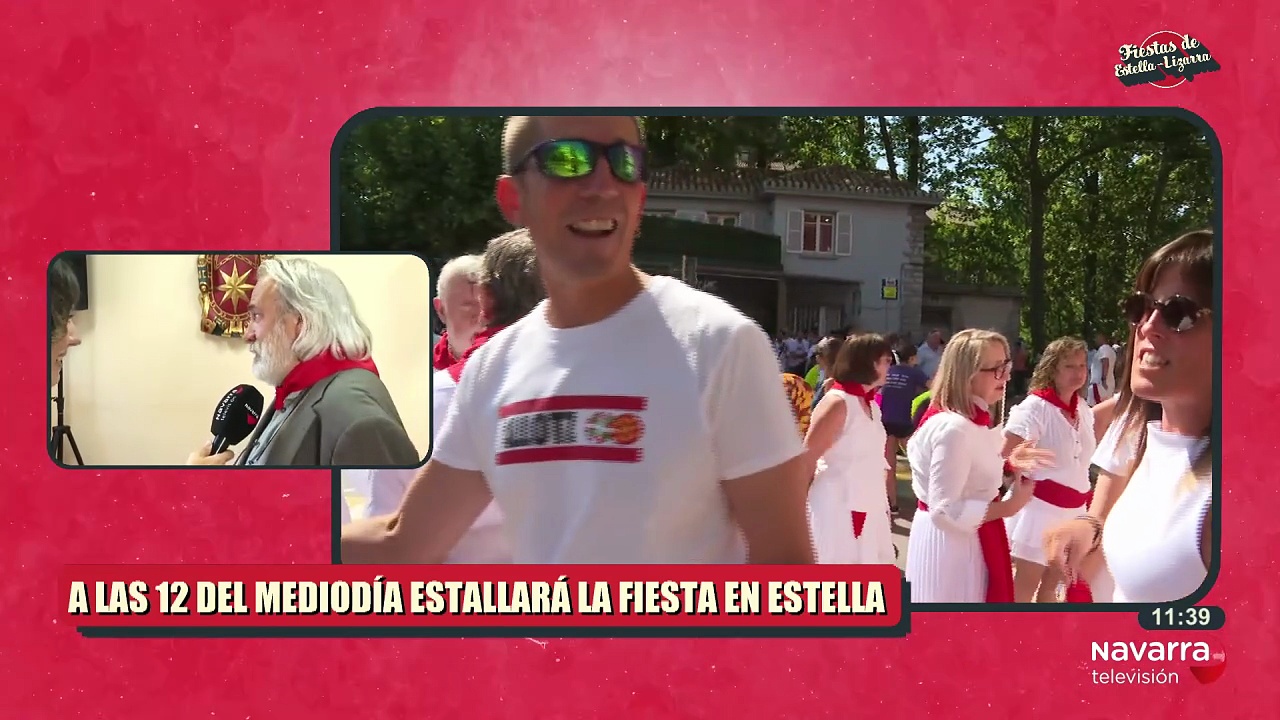 El escultor Carlos Ciriza no falta a la fiesta en Estella - Lizarra