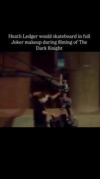 During filming of The Dark Knight, Christopher Nolan confirmed that Heath Ledger used to skatebo