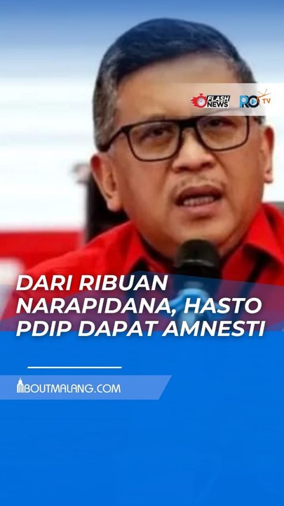 HASTO PDIP TERMASUK PENERIMA AMNESTI PRESIDEN DARI RIBUAN NARAPIDANA