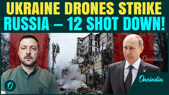 Ukraine Launches Daring Drone Strikes Deep into Russia-12 UAVs shot down, homes damaged, fires erupt