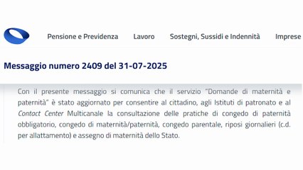 DOMANDE MATERNITÀ E PATERNITÀ: Aggiornato il servizio INPS!