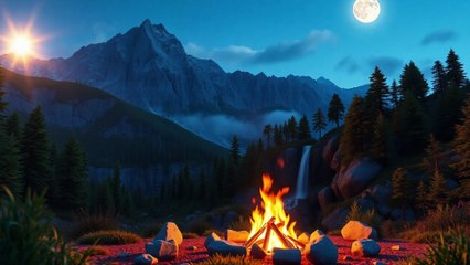 Peaceful Evening Campfire – Lo-Fi Acoustic Chill