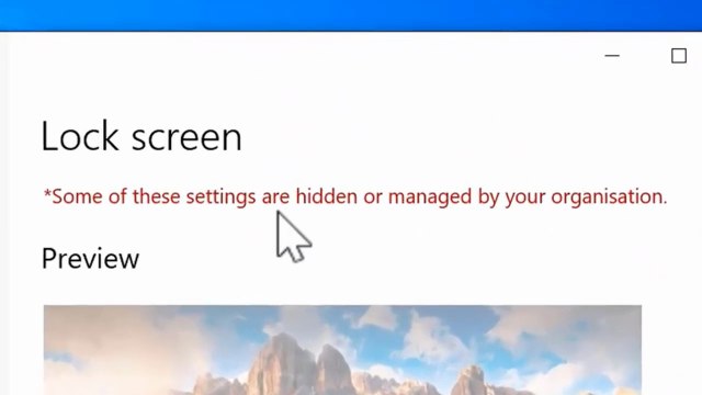 Fix Some Settings Are Hidden or Managed by Your Organization Lock Screen Error in Windows 11/10 ✅