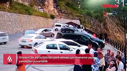 Aracını park etmek için manevra yaptı! Otomobil yamaçtan yuvarlandı: 1'i ağır, 5 yaralı