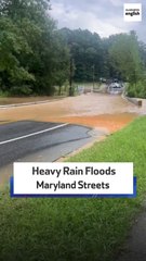 Heavy Rain Floods Maryland Streets