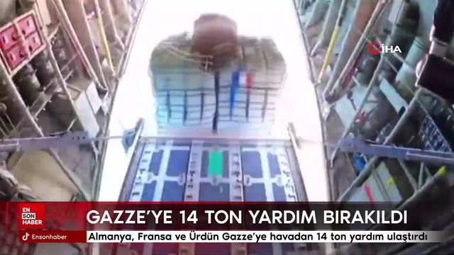 Almanya, Fransa ve Ürdün Gazze’ye havadan 14 ton yardım ulaştırdı