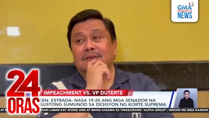 Sen. Estrada - Nasa 19-20 ang mga senador na gustong sumunod sa desisyon ng Korte Suprema | 24 Oras