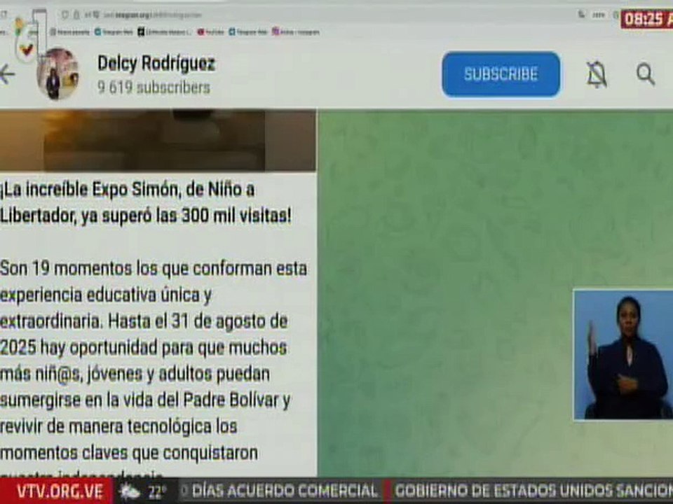 Vpdta. Delcy Rodríguez: La increíble Expo Simón de Niño a Libertador, ya superó las 300 mil visitas