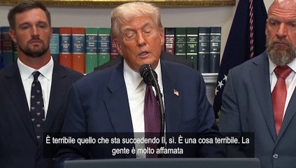 Gaza, Trump: "? genocidio? La situazione l? ? orribile. La gente muore di fame"