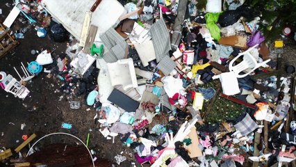 Flytipping in former Rolls Royce site in East Kilbride
